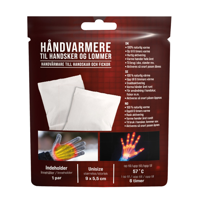 Handvärmare 9 x 5,5 cm 2-pack